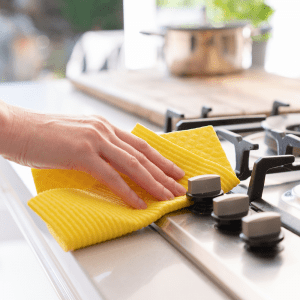Daugkartinės kompostuojamos šluostės ECOLIVING 4 vnt.