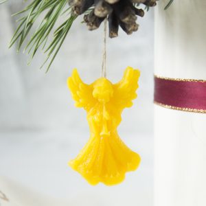 🇱🇹 Kalėdinis vaško žaisliukas eglutei “Angeliukas” | PAGAMINTA VIDUTĖS (1 vnt)