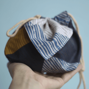 🇱🇹 Rankdarbių krepšelis iš antrinės tekstilės (mažas) | PAGAMINTA TETOS ONUTĖS