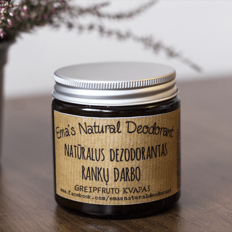 🇱🇹 Natūralus Emos dezodorantas GREIPFRUTŲ IR KADAGIO KVAPO | ŠVELNUS SU CITRUSINE GAIDA 120 ml